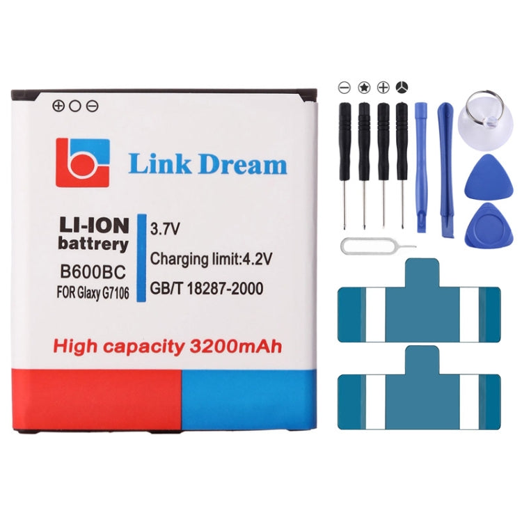 Link Dream Batteria sostitutiva di alta qualità da 3200 mAh per Galaxy Grand 2 / G7106 (B600BC), For Galaxy Grand 2 Link Dream Batteria sostitutiva di alta qualità da 3200 mAh per Galaxy Grand 2 / G7106 (B600BC), For Galaxy Grand 2